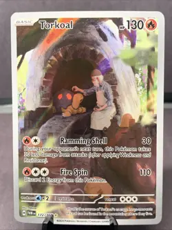 Pokemon TCG Torkoal 172/167 Twilight Masquerade Illustration Rare Holo NM - Image 1