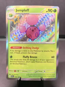 Pokemon TCG Jumpluff 098/091 SV: Paldean Fates Baby Shiny Holo Rare NM - Image 1