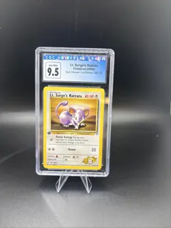 2000 Pokemon Gym Heroes 1st Edition Lt. Surge's Rattata 82/132 CGC 9.5 - Image 3