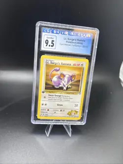 2000 Pokemon Gym Heroes 1st Edition Lt. Surge's Rattata 82/132 CGC 9.5 - Image 4