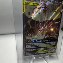Pokemon TCG Espeon & Deoxys GX SM240 TAG TEAM Full Art Promo Holo 260 HP - Image 3