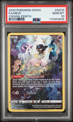 2023 Pokemon Sword And Shield Crown Zenith Mew #GG10 Fa Crown Zenith PSA 10 - Image 1