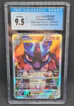 Lucario VSTAR SWSH291 - Pokemon 2023 - Crown Zenith ETB Promos - CGC 9.5 - Image 1