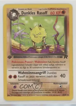 Dark Primeape German 1st Ed. Pokemon Team Rocket #43 2000 - Image 1