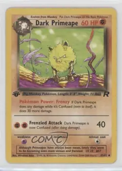 Dark Primeape 1st Ed. Pokemon Team Rocket #43 2000 - Image 1
