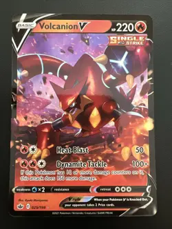Pokemon TCG Volcanion V Chilling Reign 025/198 Holo Ultra Rare - Image 1