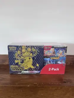 Pokemon Surging Sparks ETB + Booster Bundle Costco 2-pack Sealed FAST SHIPPING - Image 1