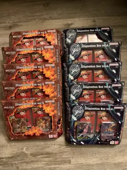 One Piece Card Game Illustration Box Vol.5 x5 and Vol.6 x5 LOT OF 10! ✅In Hand - Image 1
