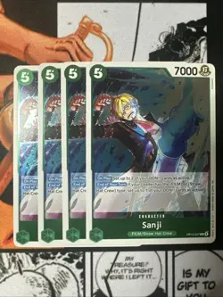 One Piece - Sanji - English - OP13-027 - R - NM x4 - Image 1