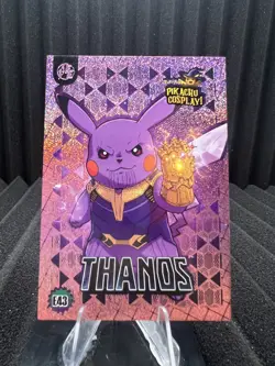 Thanos (Pikachu) #E43 - Pink Holo Box Hit Electric Pikachu Cosplay - Pokemon - Image 1