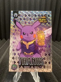 Thanos (Pikachu) #E43 - Silver Holo Box Hit Electric Pikachu Cosplay - Pokemon - Image 1