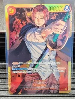 One Piece Shanks OP01-120 SEC Secret Rare - Romance Dawn - English - Unplayed - Image 1
