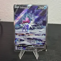 Suicune V GG38/GG70 Pokemon Card TCG Crown Zenith Galarian Gallery Full Art - Image 1