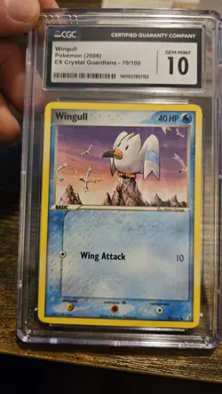 Pokemon EX Crystal Guardians Wingull Card 70/100 Pokemon CGC 10 - Image 1