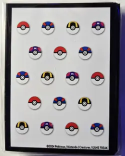 Pokemon TCG x65 Count of Card Sleeves, Standard Size, Pokeball Sleeves - Image 1
