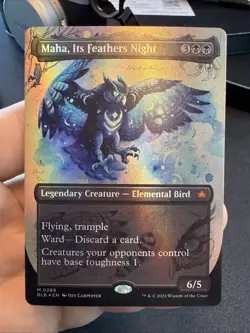 Maha Its Feathers Night (Borderless) Foil Bloomburrow MTG Card - Image 1