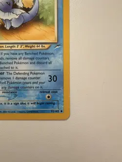 Pokemon TCG Light Vaporeon Neo Destiny Card 52/105 Common - Image 4
