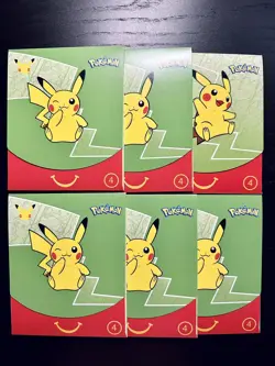 Pokemon 25th Anniversary McDonalds Promo Pack SEALED NEW (LOT OF 6) GREEN - Image 1