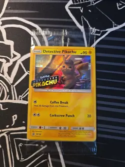 Detective Pikachu SM190 Black Star Promo Stamped Holo Version Sealed Pokemon TCG - Image 1