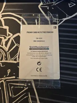 Detective Pikachu SM190 Black Star Promo Stamped Holo Version Sealed Pokemon TCG - Image 2