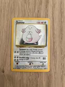 Pokemon Chansey Holo 3/102 Base Set 1999 Played Condition Vintage WOTC - Image 1