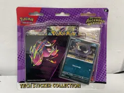 Pokemon TCG Gastly Tech Sticker Collection Ascended Heroes 3 Pack Blister Pack - Image 1