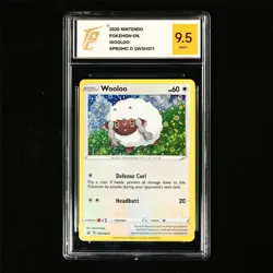 TQG 9.5 MINT+ 2020 Pokemon ENG Wooloo SWSH011 Promo - Image 1