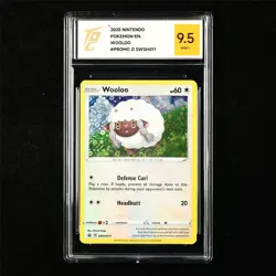 TQG 9.5 MINT+ 2020 Pokemon ENG Wooloo SWSH011 Promo - Image 2