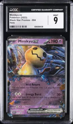 2023 POKEMON SVP EN-SV BLACK STAR PROMO #004 MIMIKYU EX CGC 9 - Image 1
