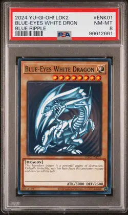 BLUE-EYES WHITE DRAGON Yu-Gi-Oh! LDK2-ENK01 PSA 8 - Image 1