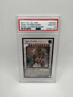 Odin Father Of The Aesir PSA 10 STOR-EN040 Yu Gi Oh Ultimate Rare Unlimited - Image 1