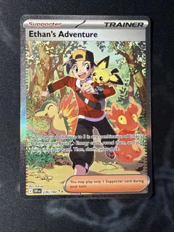 Pokemon TCG Destined Rivals Ethan's Adventure 236/182 Special Illustration Rare - Image 1