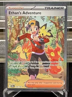 Pokemon TCG Destined Rivals Ethan's Adventure 236/182 Special Illustration Rare - Image 1