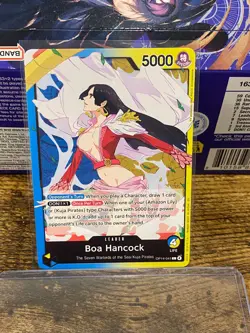 One Piece The Azure Sea’s Seven Boa Hancock OP14-041 Leader Base English - Image 1