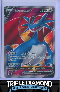 2020 Pokemon SWSH Darkness Ablaze #185/189 Salamence V Full Art W72 - Image 1