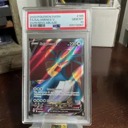 PSA 10 Full Art Salamence V #185 2020 SWSH Darkness Ablaze Pokemon TCG - Image 1