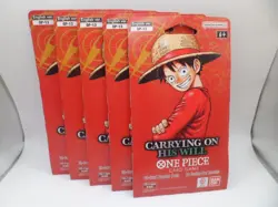 One Piece TCG OP-13 Carrying On His Will Sleeved Booster Packs English Lot Of 5 - Image 1