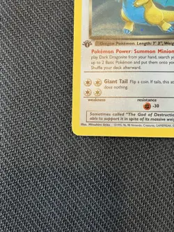 NM! 1st Edition Dark Dragonite (5/82) Team Rocket Set Holo Pokemon Card! - Image 2