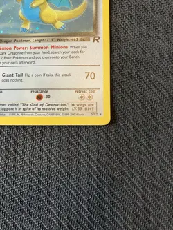 NM! 1st Edition Dark Dragonite (5/82) Team Rocket Set Holo Pokemon Card! - Image 3