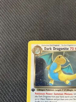 NM! 1st Edition Dark Dragonite (5/82) Team Rocket Set Holo Pokemon Card! - Image 5