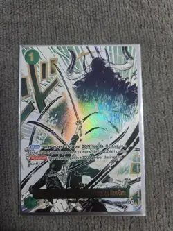 One Piece Card Game OP12-037 R Demon Aura Nine Sword Dead Mans Game Manga Event - Image 1
