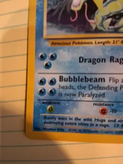 Pokemon 1999 Base Set Gyarados Holo Card #6/102 - Image 3