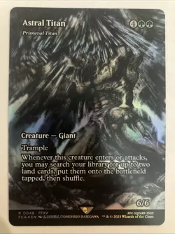 Borderless Foil Astral Titan, MTG, Final Fantasy, Magic the Gathering, 48 - Image 1