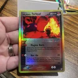 Team Magma's Torkoal 12/95 Pokemon EX Team Magma vs Team Aqua Holo Card - LP - Image 3