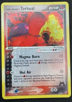 Pokemon EX Team Aqua VS Magma Team Magma's Torkoal Holo 12/95 LP/MP - Image 1
