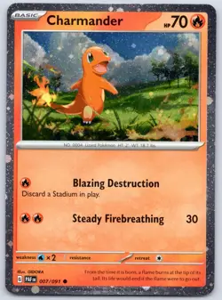 Charmander Cosmos Holo 007/091 (NM) Scarlet & Violet Paldean Fates - Pokemon TCG - Image 1