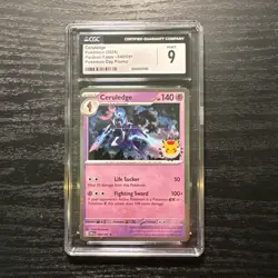 Ceruledge 40/91 Paldean Fates Pokemon Day 2024 Cosmos Promo Pokemon TCG CGC 9 - Image 1