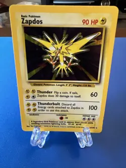 1999 WOTC Pokemon TCG Base Set Zapdos Holo 16/102 - Image 1