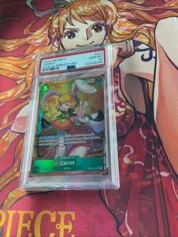 PSA 10 GEM MINT CARROT ALT ART OP08-023 One Piece TCG Two Legends SR SUPER RARE - Image 1