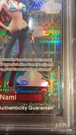 Bandai One Piece CCG Nami OP01-016 Awakening New Era Foil SP Alt Art PSA 10 - Image 3